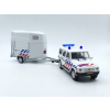 Mercedes-Benz G-class + przyczepa na konie Netherlands Police - skala 1:43 - Cararama